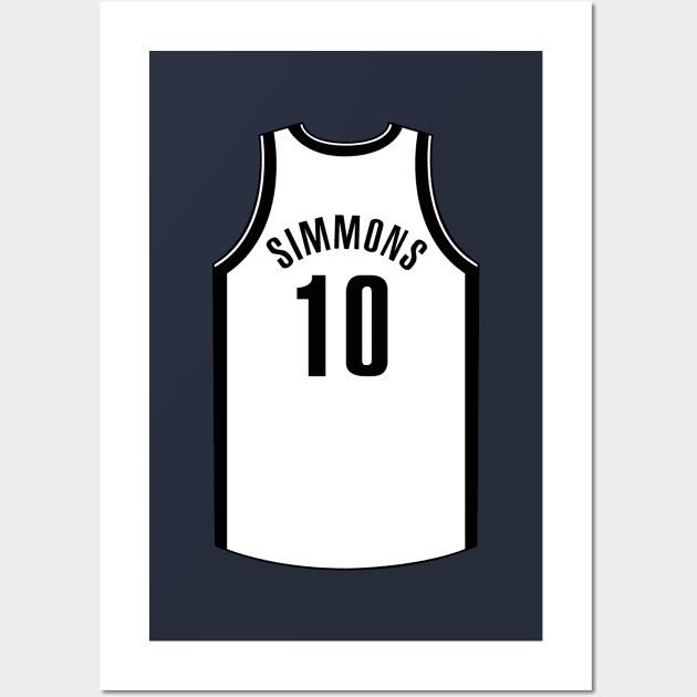 Ben Simmons Brooklyn Jersey Qiangy Wall Art by qiangdade